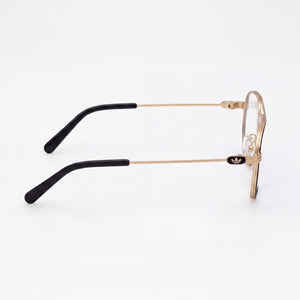 Adidas Originals Or5117 Aviator Eyeglasses Men — side view, Gold Metal temples