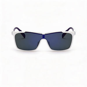 Adidas S7242440 Rectangle Sunglasses for Men — front view, White frame