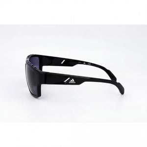Adidas Sp0008 Rectangle Sunglasses Men — side view, Non-Polarized Smoke lens