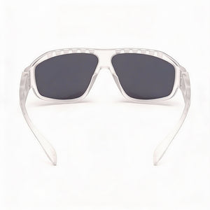 Adidas SP0025 Rectangle Sunglasses Unisex — side view, Non-Polarized Blue Mirror lens