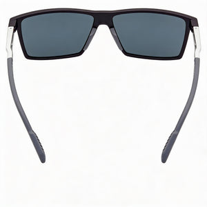 Adidas SP0058 Rectangle Sunglasses for Men — front view, Black frame