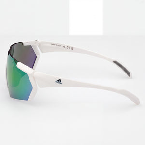 Adidas SP0064 Rectangle Sunglasses Men — side view, Non-Polarized Green lens