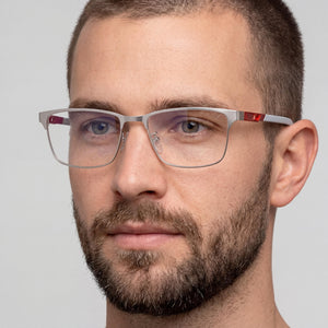 Adidas Sp5024 Rectangle Eyeglasses for Men — interior view, Polycarbonate demo lenses
