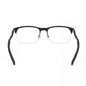 Adidas SP5097 Rectangle Eyeglasses Women — side view, Black Plastic temples