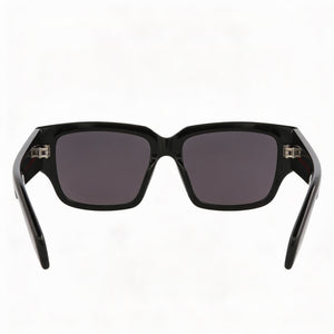 Alexander McQueen Square Sunglasses Women — side view, Non-Polarized Black Grey lens