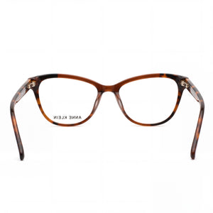 Anne Klein Ak5069 Cat Eye Eyeglasses Men — side view, Havana Metal temples