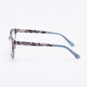Anne Klein Ak5069 Square Eyeglasses Men — side view, Slate Metal temples