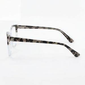 Anne Klein Ak5092 Cat Eye Eyeglasses Unisex — side view, Gray Metal temples