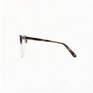Anne Klein Ak5092 Cat Eye Eyeglasses Men — side view, Gray Metal temples