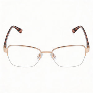 Anne Klein Ak5093 Rectangle Eyeglasses for Men — front view, Metal