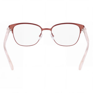 Anne Klein Ak5122 Rectangle Eyeglasses Unisex — side view, Mocha Acetate temples