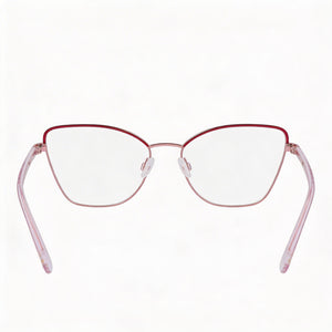 Anne Klein Cat Eye Eyeglasses for Women — front view, Pink frame