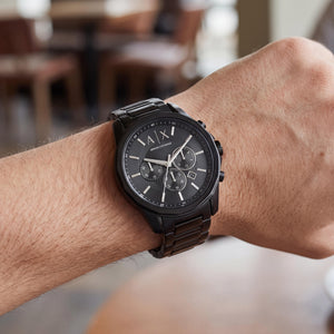 Armani Exchange AX1722 Men's Watch — side view, Stainless Steel case 44mm