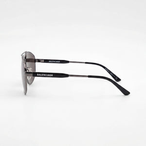 Balenciaga Aviator Sunglasses Unisex — side view, Non-Polarized Grey lens