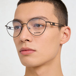 Balenciaga Round/Oval Gray Eyeglasses Unisex — lifestyle wear, office and reading