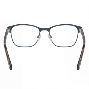 Banana Republic Camila Rectangle Eyeglasses Men — side view, Green Metal temples