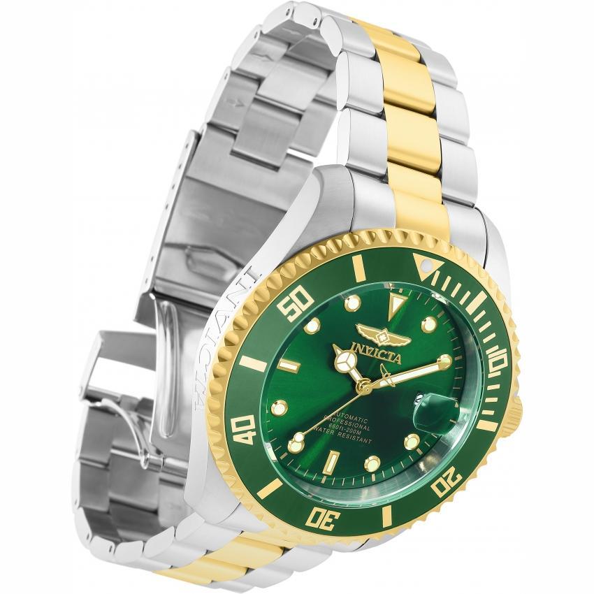 buy Invicta 35727 Pro Diver Automatic Mens Watch | Two-Tone, Green Dial