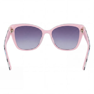 Bebe BB 7238 001 Cat Eye Sunglasses Women — side view, Non-Polarized Multicolor lens