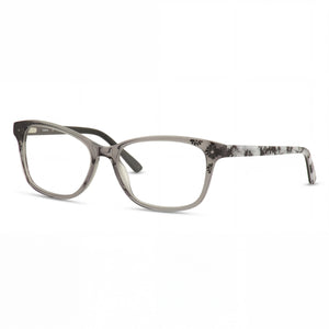 Bebe BB5163 Grey Crystal Floral Cat Eye Eyeglasses for Women, Plastic frame