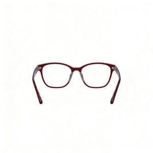 Bebe Bb5184 Rectangle Eyeglasses Men — side view, Red Metal temples