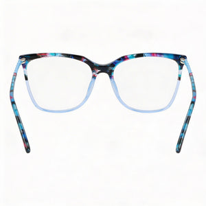Bebe Bb5191 Rectangle Eyeglasses Men — side view, Blue Metal temples