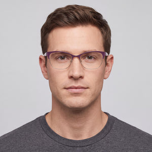 Bebe Bb5196 Rectangle Eyeglasses for Men — interior view, Polycarbonate demo lenses