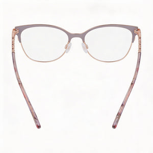 Bebe Bb5224 Cat Eye Eyeglasses for Men — interior view, Polycarbonate demo lenses