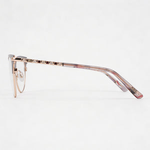 Bebe Bb5224 Cat Eye Eyeglasses Men — side view, Grey Acetate temples