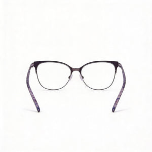 Bebe Bb5224 Cat Eye Eyeglasses Women — side view, Violet Metal temples