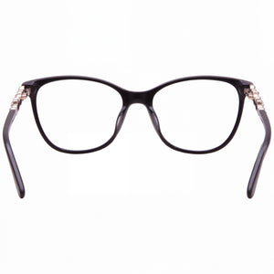 Bebe BB5229 Cat Eye Eyeglasses Men — side view, Black Plastic temples