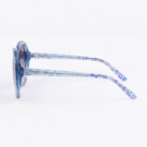 Bebe Bb7245 Square Sunglasses Women — side view, Non-Polarized Blue lens