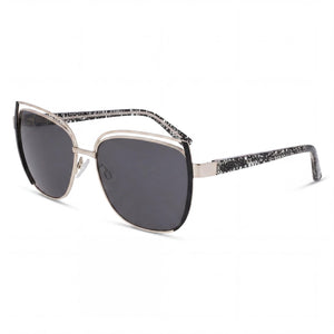 Bebe Bb7249 Gold Cat Eye Sunglasses for Women, Black lens