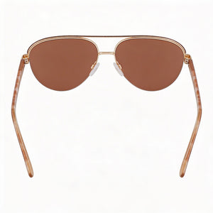 Bebe Bb7252 Aviator Sunglasses Women — side view, Non-Polarized lens