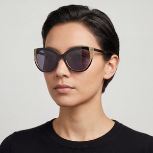 Bebe Bb7253 Cat Eye Sunglasses Women — side view, Non-Polarized lens