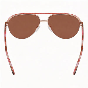 bebe Classic Aviator Sunglasses for Women — interior view, Non-Polarized lens detail