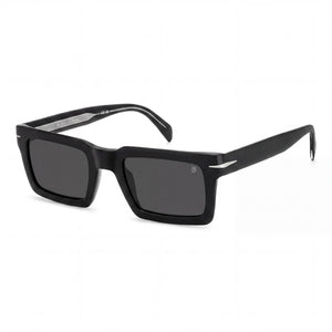 Beckham DB 7126/S Black Rectangle Sunglasses for Men, Grey lens
