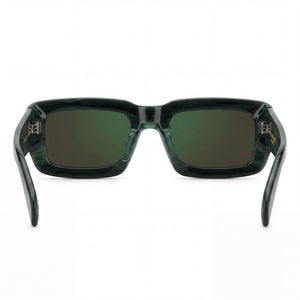 Beckham Db 7131/S Rectangle Sunglasses Women — side view, Non-Polarized Green Marble Gold lens