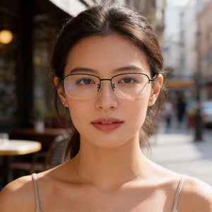 BMW BW5068-H Rectangle Eyeglasses Unisex — side view, Black Titanium temples