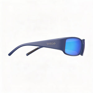 Bollé Casual Round Sunglasses Unisex — side view, Non-Polarized Brown Blue lens