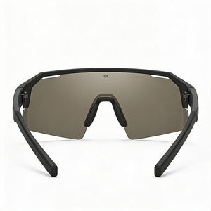 Bollé Modern Shield Sunglasses Unisex — side view, Non-Polarized Black Gold lens