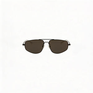 Bottega Veneta Aviator Sunglasses Unisex — front view, Metal frame
