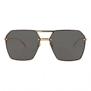Bottega Veneta Aviator Sunglasses Unisex — front view, Metal frame