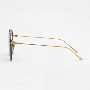 Bottega Veneta Aviator Sunglasses Unisex — side view, Clear lens