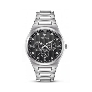 Bulova Classic Black Stainless Steel Men's Watch, 42mm