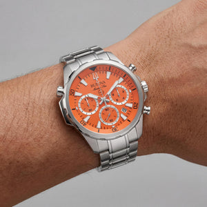 Bulova Marine Star 96B395 Unisex Watch — side view, Stainless Steel case 43mm