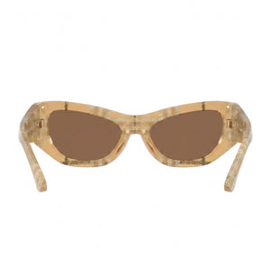 Burberry 0BE4450U Cat Eye Sunglasses Unisex — side view, Non-Polarized Check Beige lens
