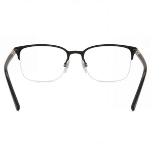 Burberry Be 1323 Rectangle Eyeglasses Men — side view, Black Metal temples