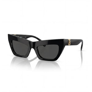 Burberry Be 4405 Black Cat Eye Sunglasses Unisex, Clear lens