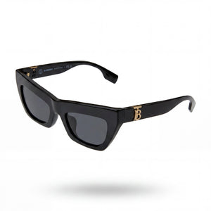 Burberry BE 4405F Black Cat Eye Sunglasses for Men, Grey lens