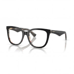 Burberry Black Square Eyeglasses for Unisex, Acetate frame